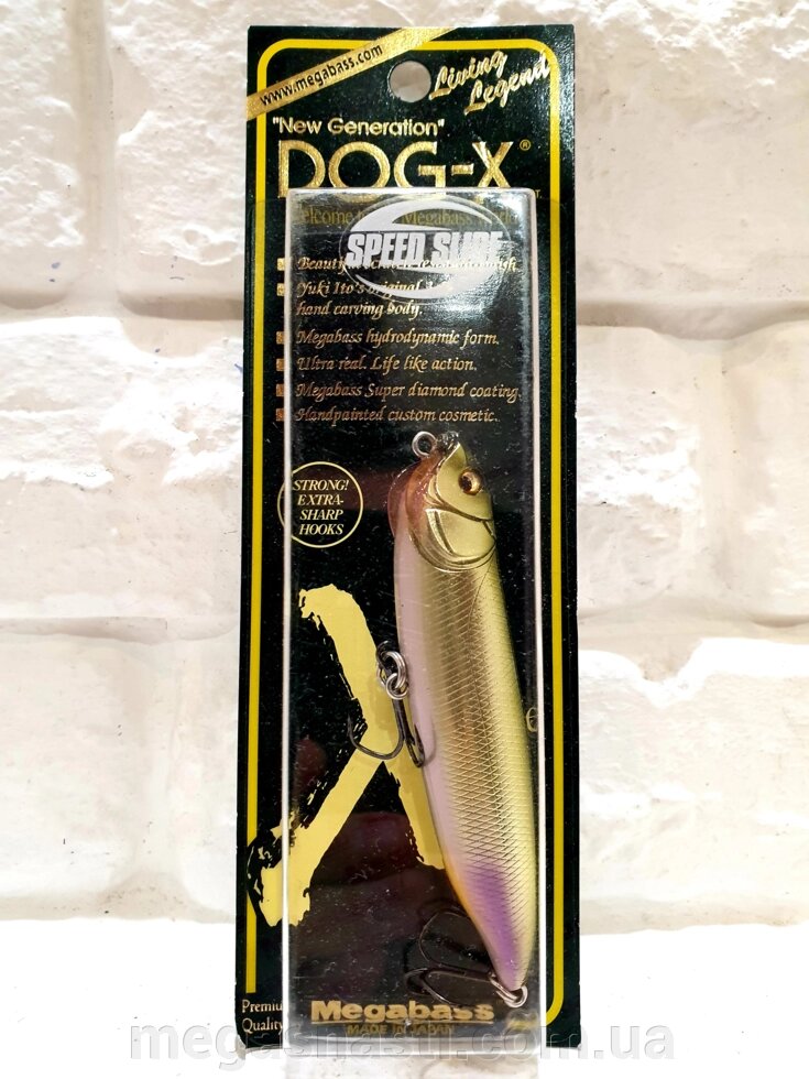 Воблер Megabass Dog-X Speed Slide 87F 10.6гр (Wagin Gold) від компанії MEGASNASTI - фото 1