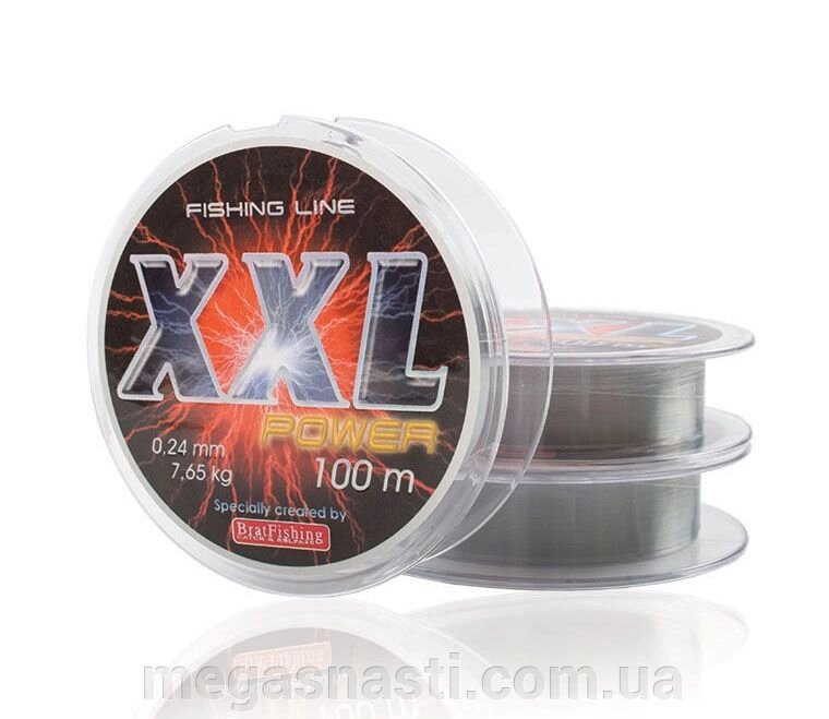 Волосінь BratFishing Power XXL 100м 0,40 мм від компанії MEGASNASTI - фото 1