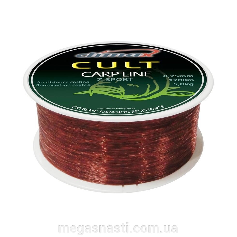 Волосінь Climax CULT Carp Line Z-Sport Cooper-Brown 1000м 0,28мм від компанії MEGASNASTI - фото 1