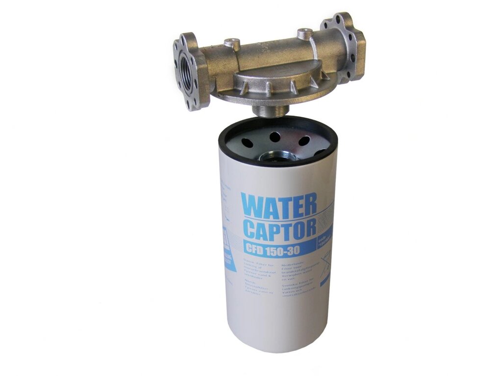 Фільтр сепаратор води CFD 150-30 (до 150л/хв), Water Captor F00611020 F00611A10 (водовіддільник палива) PIUSI Італія - переваги