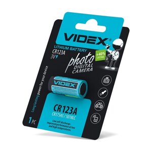 Батарейка літієва Videx CR123A (1 шт) Blister Card