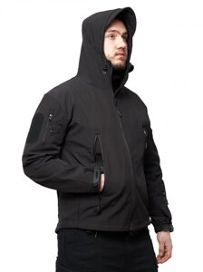 Куртка Softshell софтшел тактична 01 Чорна XXXXL