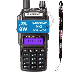 Рація Baofeng UV-82 MK5 8W, батарея Li-ion 1800 мА·год + Ремінець для рації Mirkit