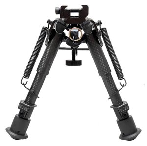 Сошки Buvele Carbon Bipod на антабку (висота 15.2 — 22.9 см) з перехідником на Weaver/Picatinny