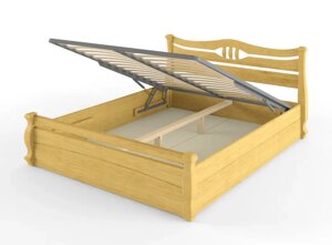 Ліжко дерев'яне двоспальне з підйомним механізмом Даллас-140 Стемма