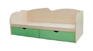 Ліжко дитяче Арлекіно-80 з ящиками МДФ Глянець Просто меблі