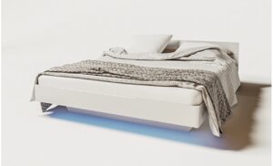 Ліжко двоспальне Б'янко-140 МДФ Білий Світ Меблів