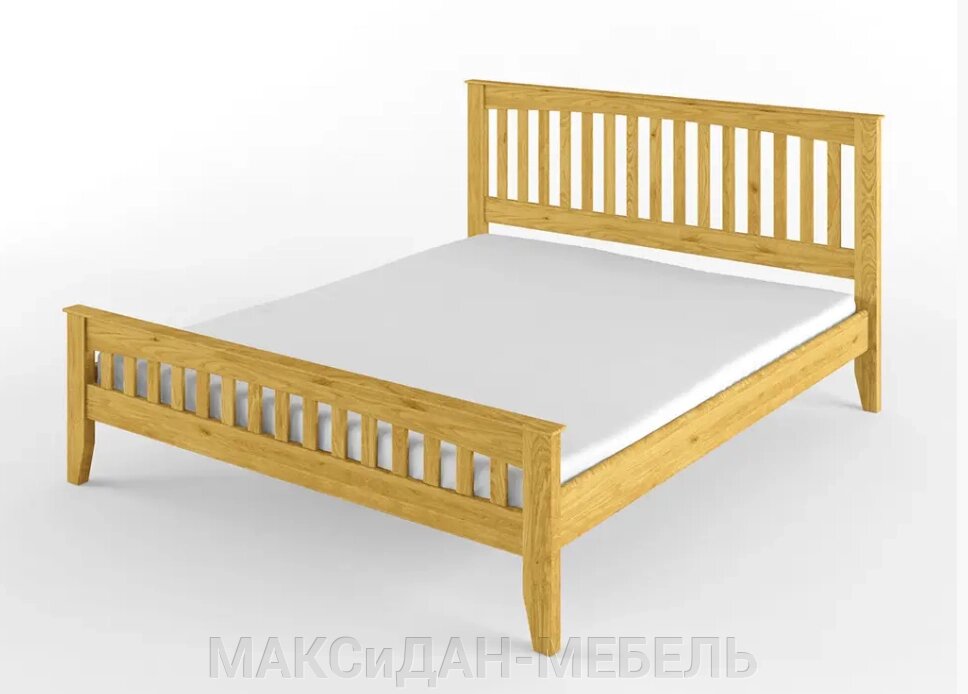 Ліжко дерев'яне полуторне Альберта-120 Стемма від компанії МАКСіДАН-МЕБЛІ - фото 1