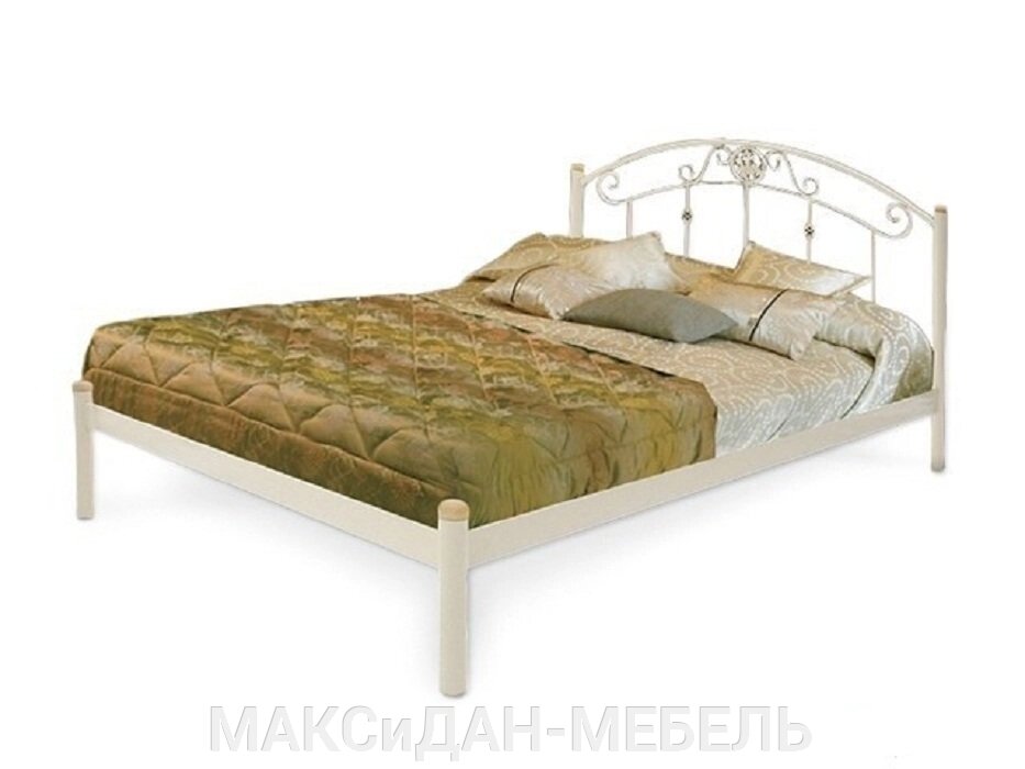 Ліжко металеве полуторне Монро-120 Метал-Дизайн від компанії МАКСіДАН-МЕБЛІ - фото 1