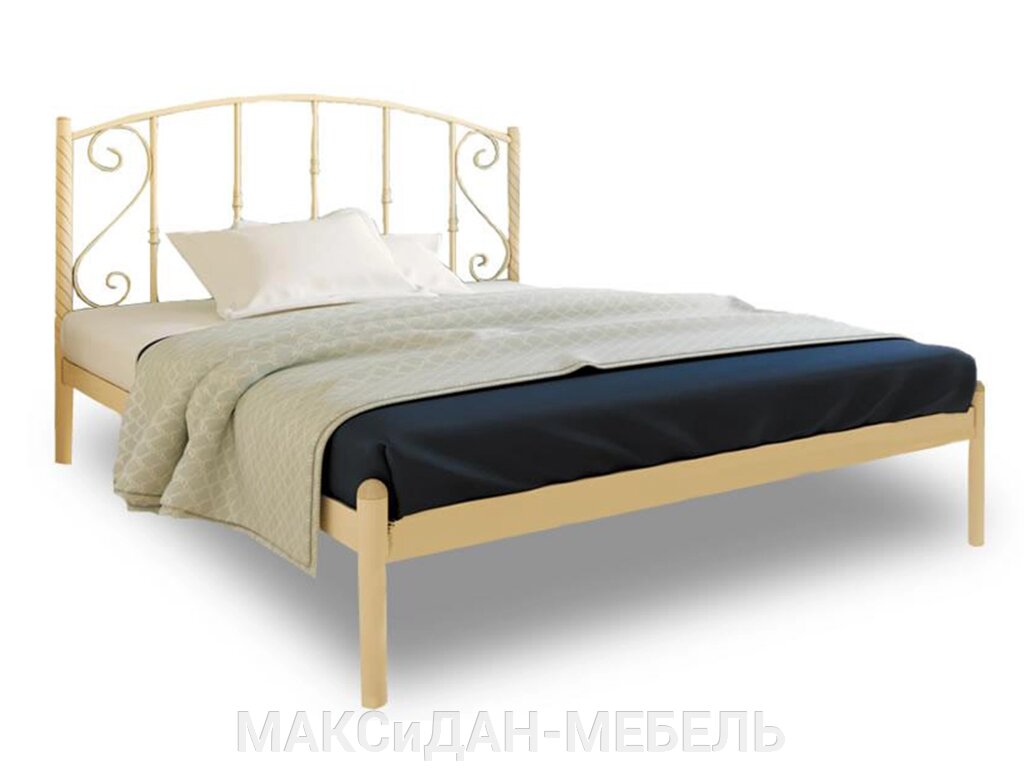Ліжко металеве полуторне Шарлотта-120 Метал-Дизайн від компанії МАКСіДАН-МЕБЛІ - фото 1