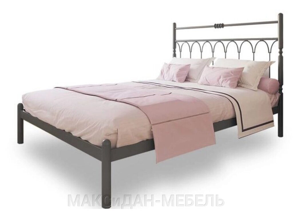 Ліжко металеве полуторне Тіффані-120 Метал-Дизайн від компанії МАКСіДАН-МЕБЛІ - фото 1