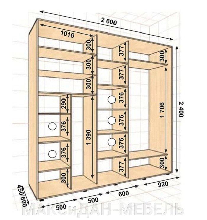 Шкаф купе размеры внутри фото 17