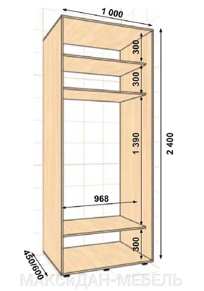 Шкаф 2400 на 1000