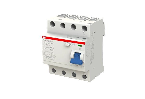 Диференціальне реле 4-п Abb F204  AC- 25/0,03А 2CSF204001R1250 від компанії Спеціалізований магазин ДП "КАПРО-ДНІПРО" - фото 1