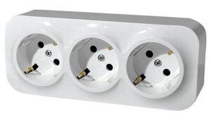 РОЗЕТ. З / К 3-а зах. Quteo IP20 782218 біл