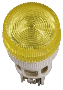 Лампа ENR-22 сигнальна D22мм жовтий неон / 240В циліндр IEK