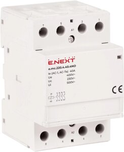 КОНТАКТОР DIN 4-п 220V E. Next e. mc. 220.4.40.4NO 40А p005007