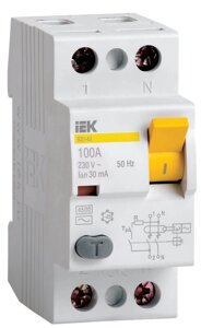 Діфреле 2-п ІЕК тип AC 4,5kA ВД 1-63 25 / 0,03А MDV10-2-025-030