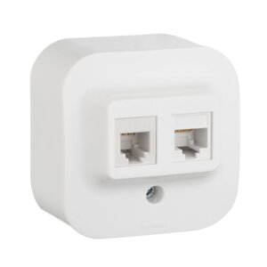 РОЗЕТ. 2 * RJ45 кат5е UTP Forix IP20 782428 біл