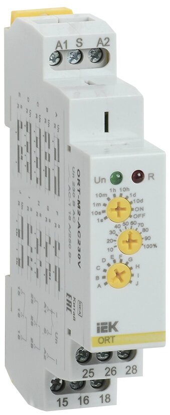 Реле часу ORT багатофункційне 2 конт. 12-240 В AC/DC IEK від компанії Спеціалізований магазин ДП "КАПРО-ДНІПРО" - фото 1