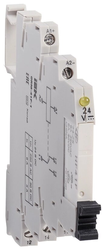 Реле Інтерфейсне ORM 1. 1NO+1NC. 24В DC від компанії Спеціалізований магазин ДП "КАПРО-ДНІПРО" - фото 1