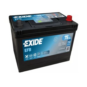 Акумулятор автомобільний EXIDE EFB 6СТ-75 А / Ч R + EL754 Start & Stop