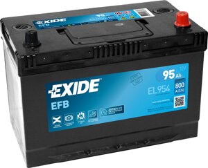 Акумулятор автомобільний EXIDE EFB 6СТ-95 А / Ч R + EL954 Start & Stop