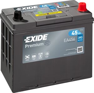Акумулятор автомобільний EXIDE Premium 6СТ-45 А/Г R+ EA456