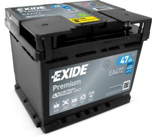 Акумулятор автомобільний EXIDE Premium 6СТ-47 А/Г R+ EA472 Carbon Boost2.0