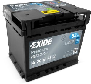 Акумулятор автомобільний EXIDE Premium 6СТ-53 А/Г R+ EA530 Carbon Boost2.0