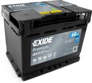 Акумулятор автомобільний EXIDE Premium 6СТ-60 А/Г L+ EA601 Carbon Boost2.0