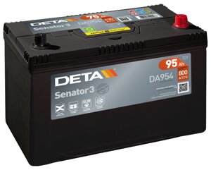Автомобільний акумулятор DETA Senator 3 6ст-95 А/год JR+ DA 954