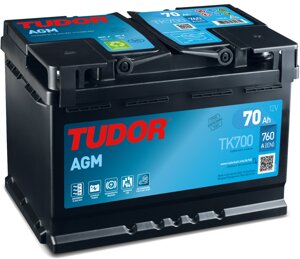 Автомобільний акумулятор TUDOR AGM Start&Stop 6ст-70 Ач R+ TK 700