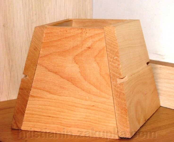 Форма для сірної паски дерев "яна, на 1 кілограм від компанії ІНТЕРНЕТ МАГАЗИН "ХРИСТИЯНИН" церковне начиння - фото 1
