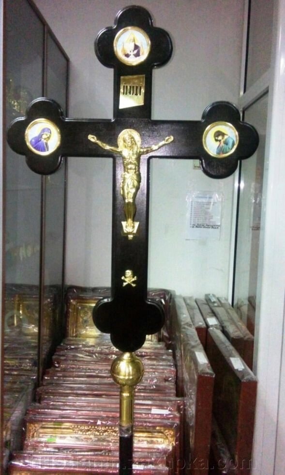 Хрест дерев'яний, запрестольний / похоронний від компанії ІНТЕРНЕТ МАГАЗИН "ХРИСТИЯНИН" церковне начиння - фото 1