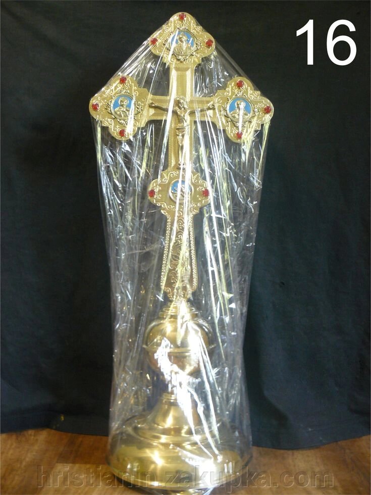 Хрест металевий (тетраподний) від компанії ІНТЕРНЕТ МАГАЗИН "ХРИСТИЯНИН" церковне начиння - фото 1