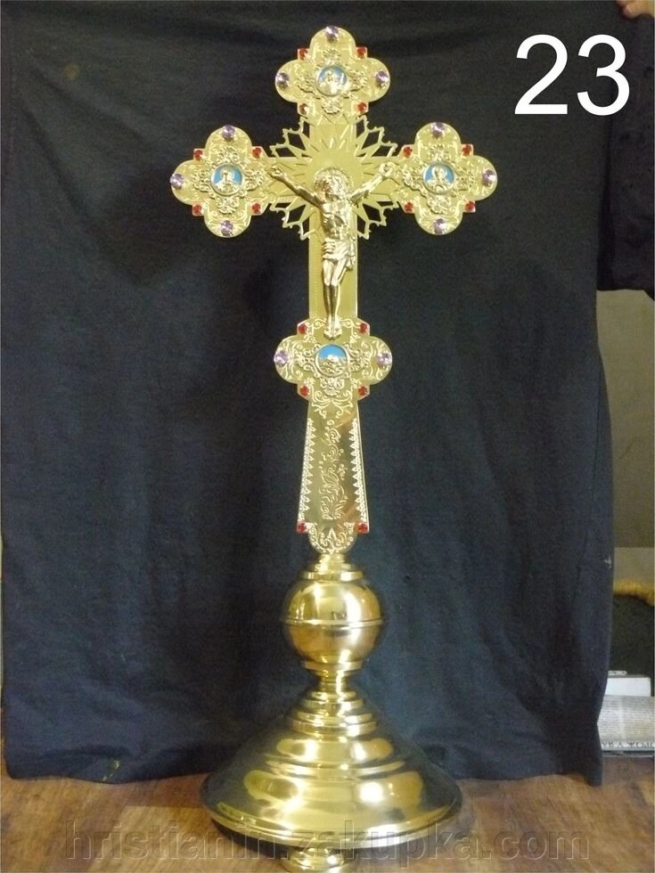Хрест металевий (тетраподний) від компанії ІНТЕРНЕТ МАГАЗИН "ХРИСТИЯНИН" церковне начиння - фото 1
