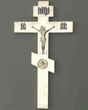 Хрест напрестольний №2-7 нікель від компанії ІНТЕРНЕТ МАГАЗИН "ХРИСТИЯНИН" церковне начиння - фото 1