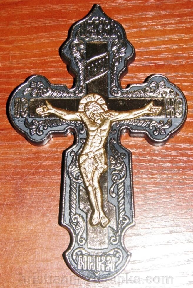 Хрест пластиковий з розп'яттям від компанії ІНТЕРНЕТ МАГАЗИН "ХРИСТИЯНИН" церковне начиння - фото 1