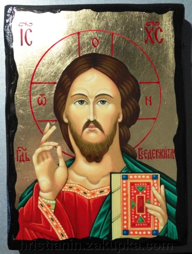 Ікона чорне золото, "Спаситель", 17х23 від компанії ІНТЕРНЕТ МАГАЗИН "ХРИСТИЯНИН" церковне начиння - фото 1
