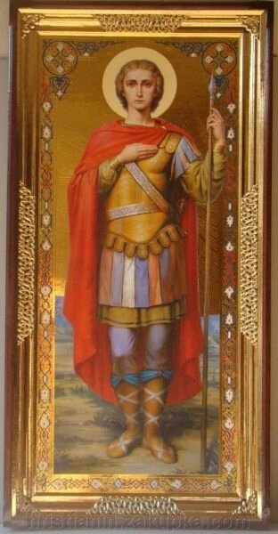 Ікона Храмова "Іоанн воїн", 56х114 від компанії ІНТЕРНЕТ МАГАЗИН "ХРИСТИЯНИН" церковне начиння - фото 1