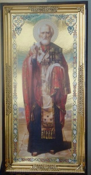 Ікона Храмова "Микола", 68х120 від компанії ІНТЕРНЕТ МАГАЗИН "ХРИСТИЯНИН" церковне начиння - фото 1