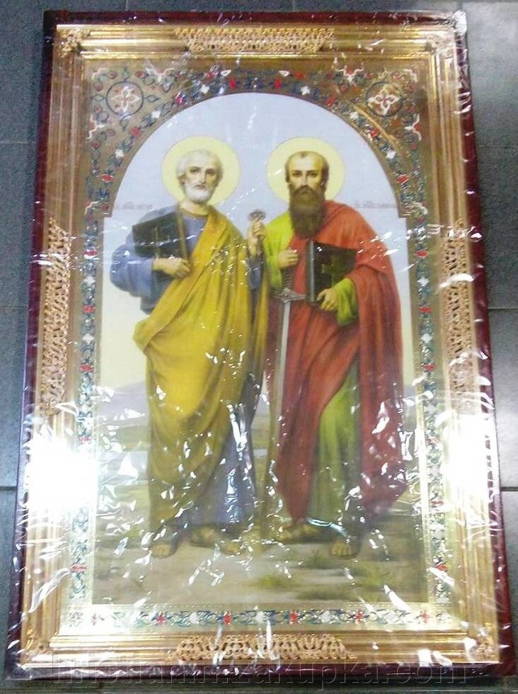 Ікона храмова "Петро і Павло", 73х114 від компанії ІНТЕРНЕТ МАГАЗИН "ХРИСТИЯНИН" церковне начиння - фото 1