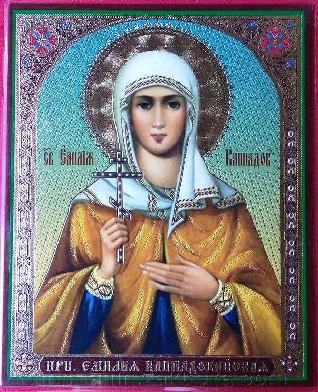Ікона ламінована "Емілія", подвійне тиснення від компанії ІНТЕРНЕТ МАГАЗИН "ХРИСТИЯНИН" церковне начиння - фото 1