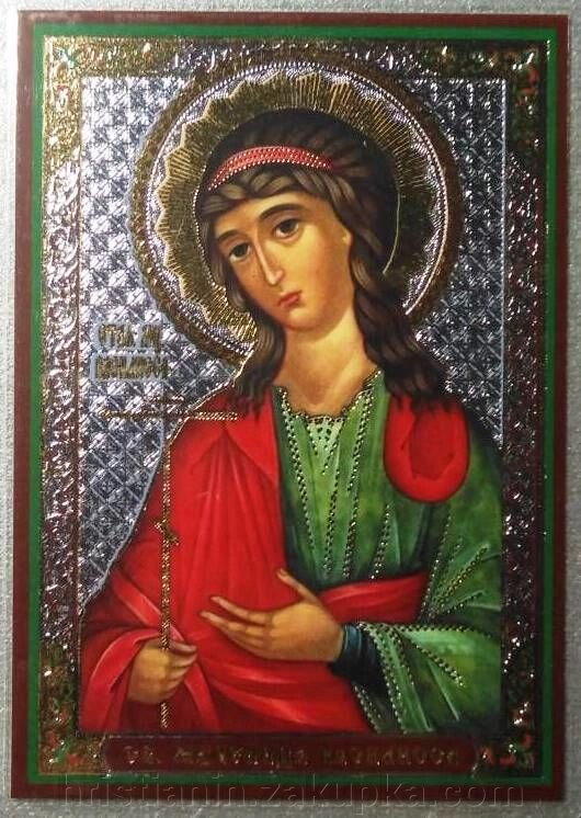 Ікона ламінована "Василіса", подвійне тиснення від компанії ІНТЕРНЕТ МАГАЗИН "ХРИСТИЯНИН" церковне начиння - фото 1