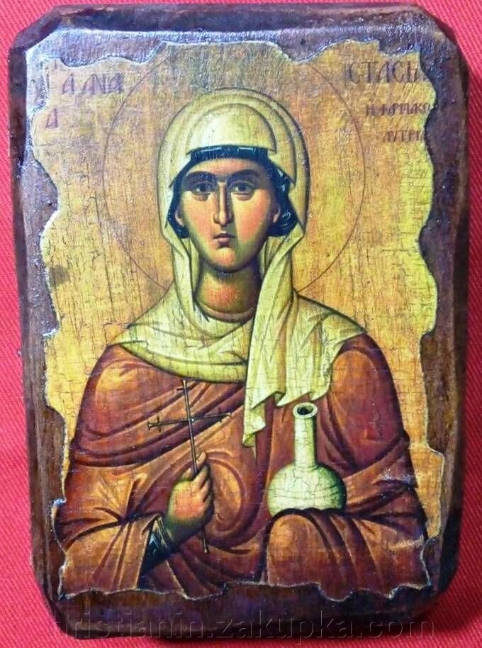 Ікона під старовину, "Анастасія" 7х10 від компанії ІНТЕРНЕТ МАГАЗИН "ХРИСТИЯНИН" церковне начиння - фото 1