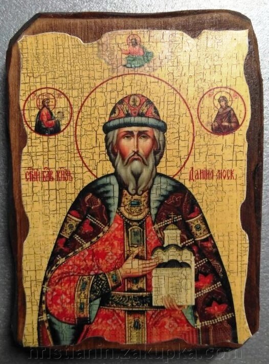 Ікона під старовину, "Данило" 7х10 від компанії ІНТЕРНЕТ МАГАЗИН "ХРИСТИЯНИН" церковне начиння - фото 1