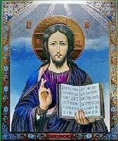 Ікона поліграфічна "Спаситель до Достойно є" від компанії ІНТЕРНЕТ МАГАЗИН "ХРИСТИЯНИН" церковне начиння - фото 1