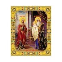 Ікона поліграфічна "Стрітення Господнє" від компанії ІНТЕРНЕТ МАГАЗИН "ХРИСТИЯНИН" церковне начиння - фото 1