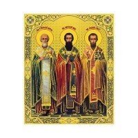 Ікона поліграфічна "Три святителя" від компанії ІНТЕРНЕТ МАГАЗИН "ХРИСТИЯНИН" церковне начиння - фото 1